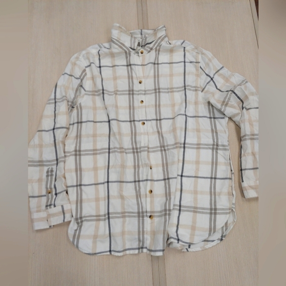 5/$10 Jachs Girlfriend Cut Shirt sz XXL Stripe Shirt Button Down - Picture 1 of 3